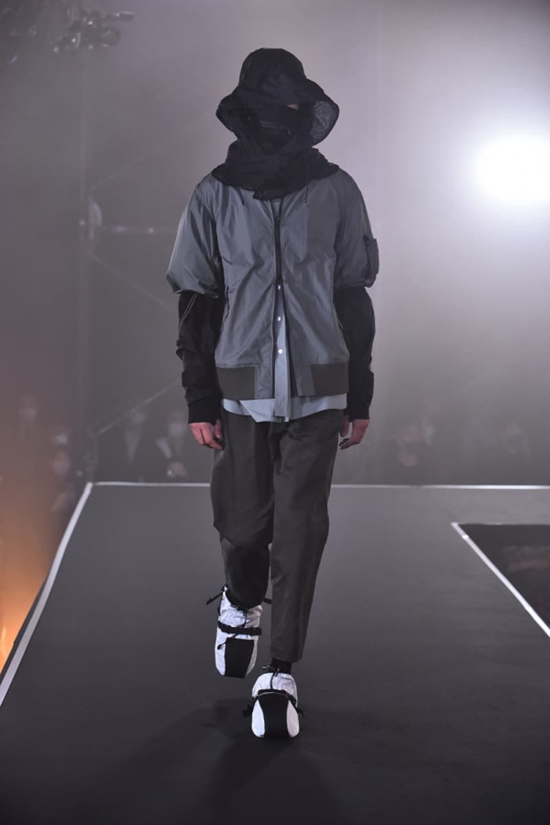 MEANSWHILE Spring/Summer 2021 Runway Collection ss21 menswear technical japan outdoors adventure trek hiking techwear Naohiro Fujisaki Rakuten Fashion Week Tokyo