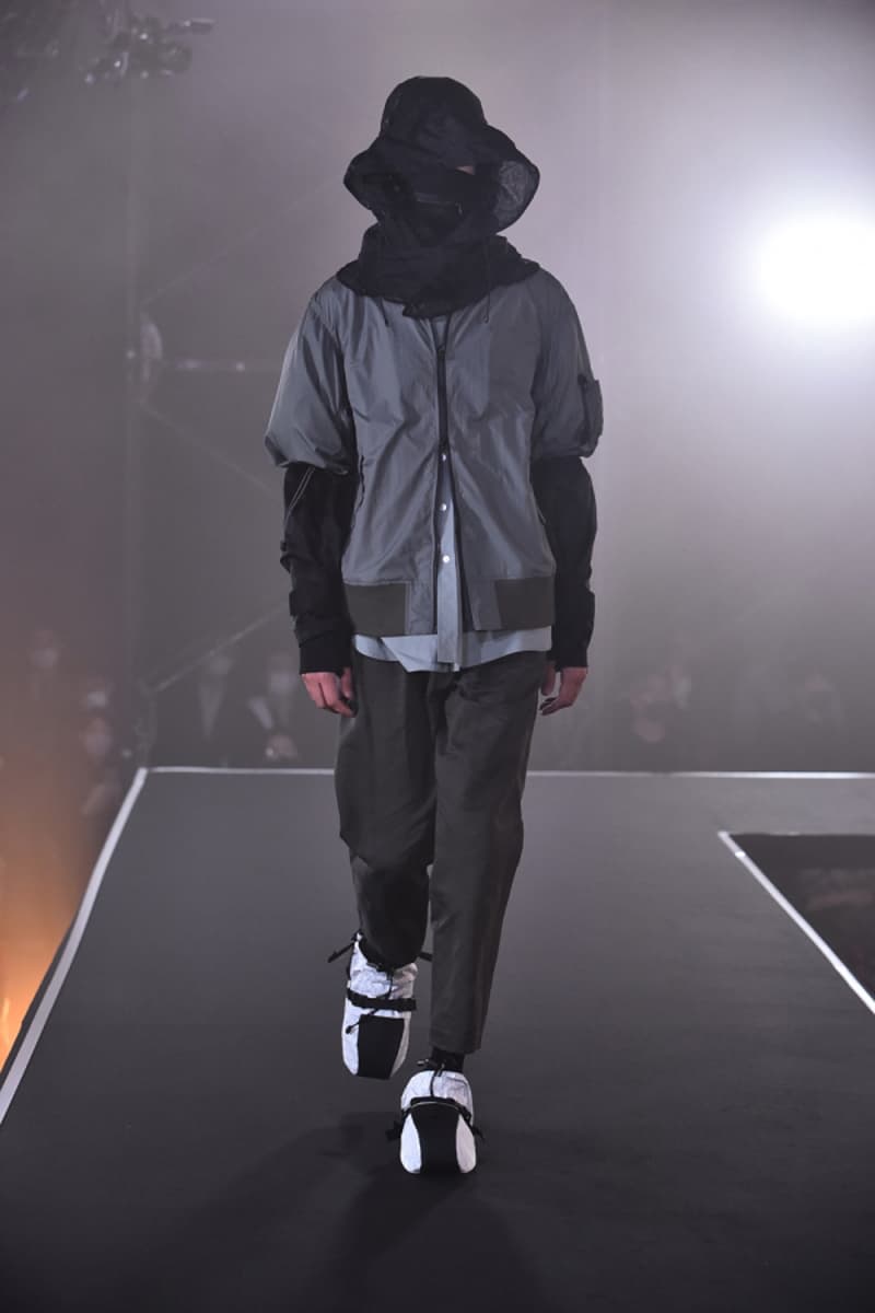 MEANSWHILE Spring/Summer 2021 Runway Collection ss21 menswear technical japan outdoors adventure trek hiking techwear Naohiro Fujisaki Rakuten Fashion Week Tokyo