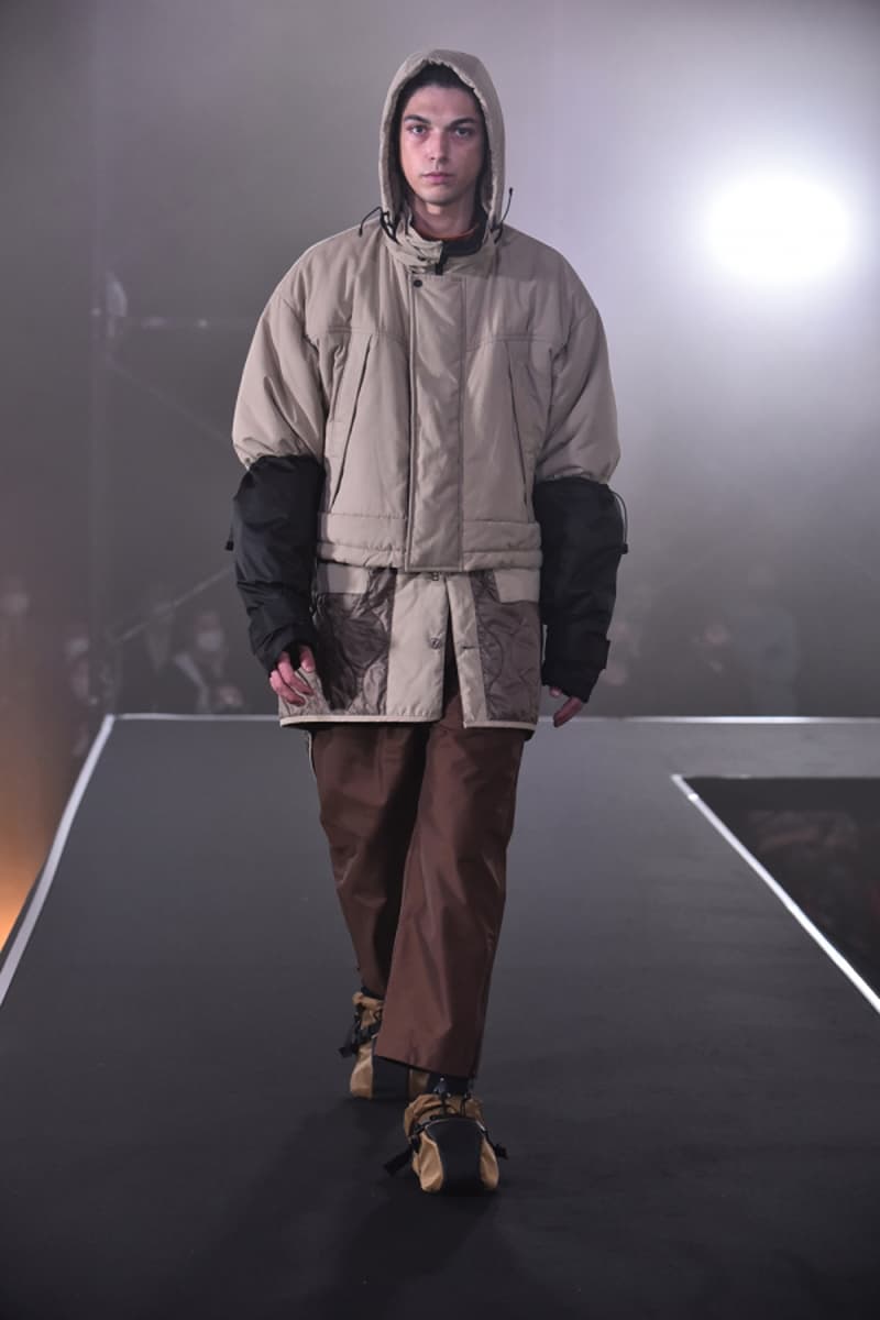 MEANSWHILE Spring/Summer 2021 Runway Collection ss21 menswear technical japan outdoors adventure trek hiking techwear Naohiro Fujisaki Rakuten Fashion Week Tokyo