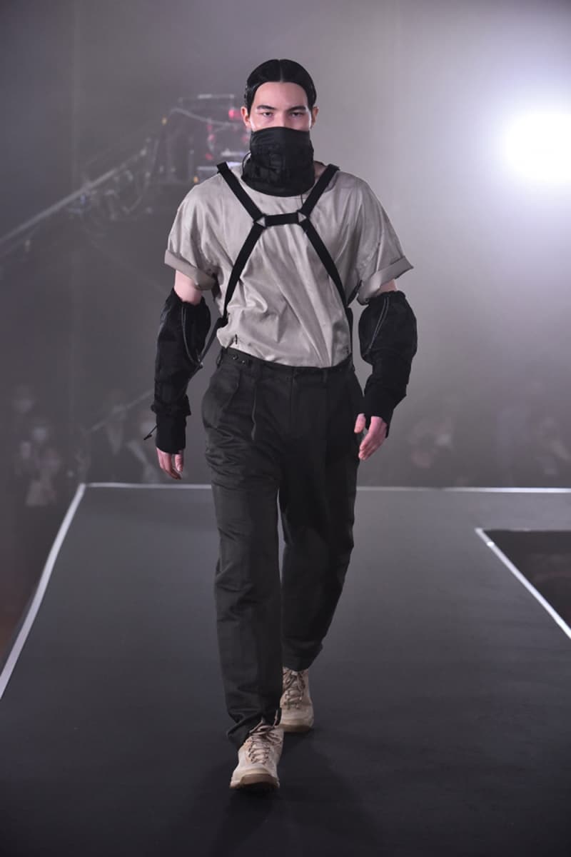 MEANSWHILE Spring/Summer 2021 Runway Collection ss21 menswear technical japan outdoors adventure trek hiking techwear Naohiro Fujisaki Rakuten Fashion Week Tokyo