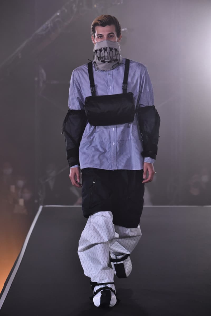 MEANSWHILE Spring/Summer 2021 Runway Collection ss21 menswear technical japan outdoors adventure trek hiking techwear Naohiro Fujisaki Rakuten Fashion Week Tokyo