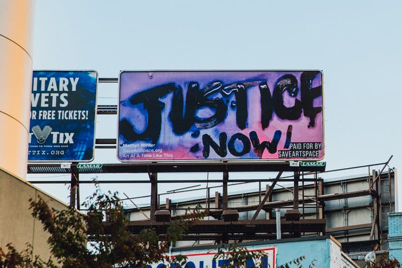 ministry of truth billboards new york city dread scott marilyn minter