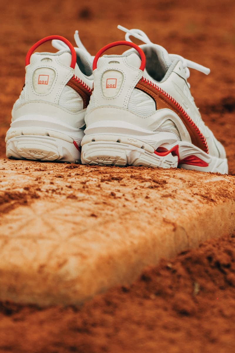 mizuno wave rider clay red DOE collaboration fall winter 2020 baseball inspired Hanon online raffle