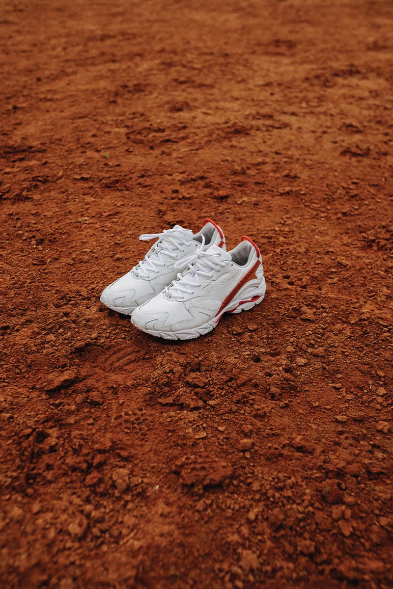 mizuno wave rider clay red DOE collaboration fall winter 2020 baseball inspired Hanon online raffle