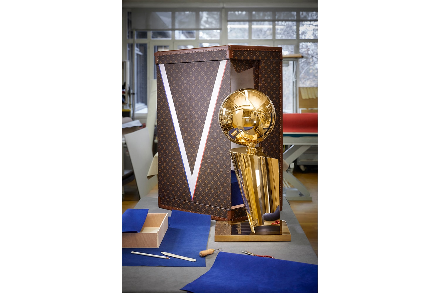 NBA Louis Vuitton Capsule Release Info Larry O’Brien Trophy Travel Case Virgil Abloh Buy Price Date Collection Lookbooks