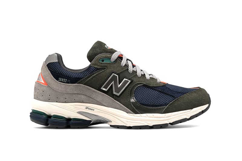 New Balance 2002R In-Line Sneaker Shoe General Release Multiple Colorways Closer Look Drop Date OG Trainer Runner Retro Chunky Marblehead with light aluminum Pigment Bone Defense green with natural indigo Camo green with nettle green Petrol with exuberant pink