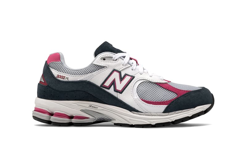 New Balance 2002R In-Line Sneaker Shoe General Release Multiple Colorways Closer Look Drop Date OG Trainer Runner Retro Chunky Marblehead with light aluminum Pigment Bone Defense green with natural indigo Camo green with nettle green Petrol with exuberant pink