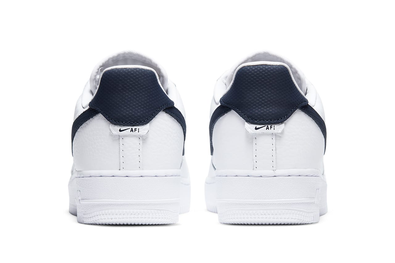 air force 1 navy blue and white