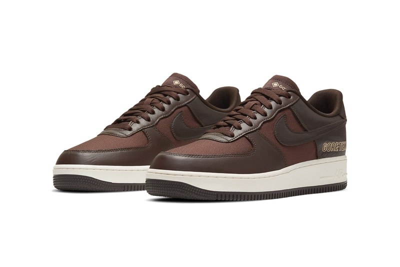 nike sportswear air force 1 low gore tex baroque brown sail seal medium olive deepest green CT2858 200 201 official release date info photos price store list buying guide