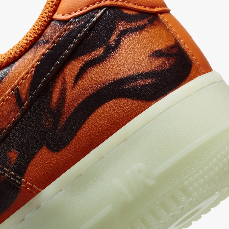 nike sportswear air force 1 low orange skeleton bones halloween starfish white black CU8067 800 official release date info photos price store list buying guide