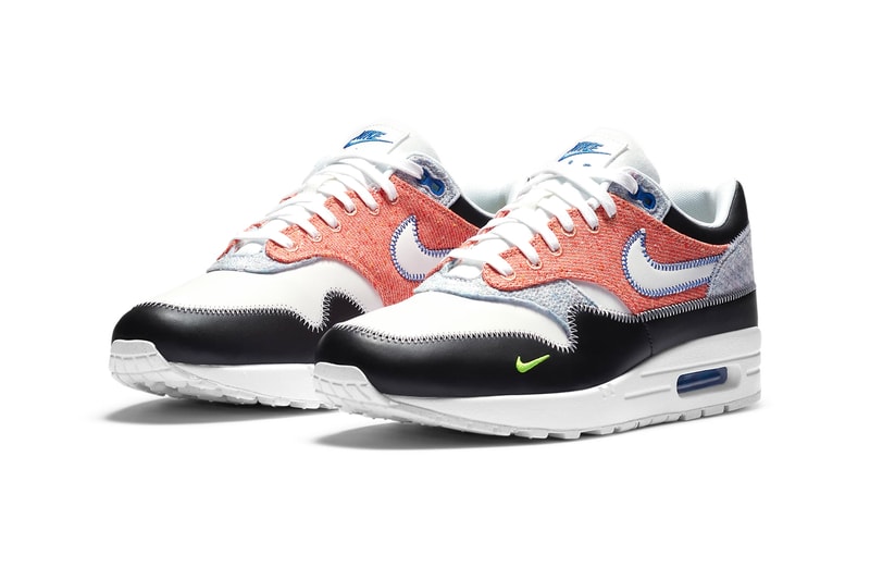 Nike Air Max 1 Game Royal White Black Electric Green CT1643 100 release menswear streetwear shoes sneakers footwear kicks trainers runners fw20 fall winter 2020 collection