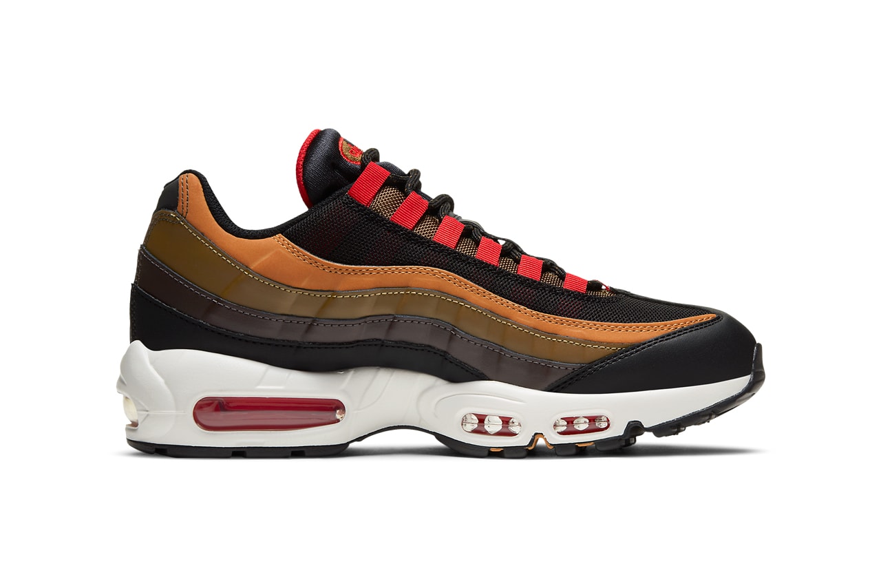 nike sportswear air max 95 yukon brown flax black university red olive green CT1805 200 official release date info photos price store list buying guide