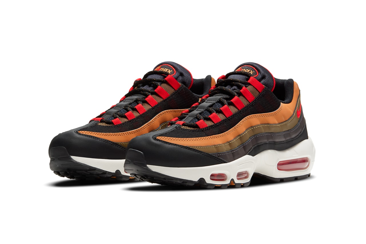 nike sportswear air max 95 yukon brown flax black university red olive green CT1805 200 official release date info photos price store list buying guide