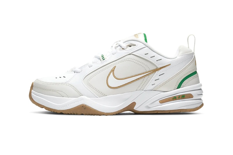 Nike Air Monarch IV Phantom Gray lucky green metallic gold Colorway menswear streetwear fall winter 2020 collection fw20 shoes footwear kicks trainers runners 415445 103