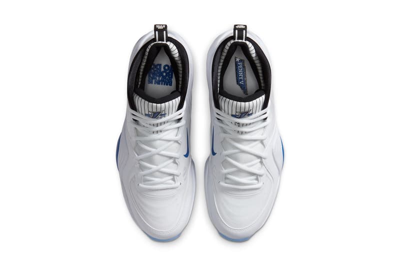 nike basketball air penny hardaway v 5 game royal white black orlando magic pinstripes CN0052 100 official release date info photos price store list buying guide