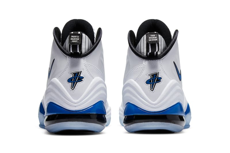 nike basketball air penny hardaway v 5 game royal white black orlando magic pinstripes CN0052 100 official release date info photos price store list buying guide