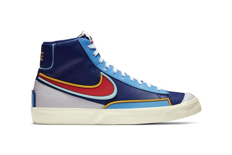 Nike Blazer Mid '77 "Infinite" Pack D/MS/X DA7233-400 DA7233-100 DA7233-101 Deep Royal Blue / Chile Red - Copa White / Kumquat - Aurora Green Summit White / White - Sail - Vast Grey Sneaker Release Information Drop Date Closer Look Swoosh Basketball OG Shoe Trainer