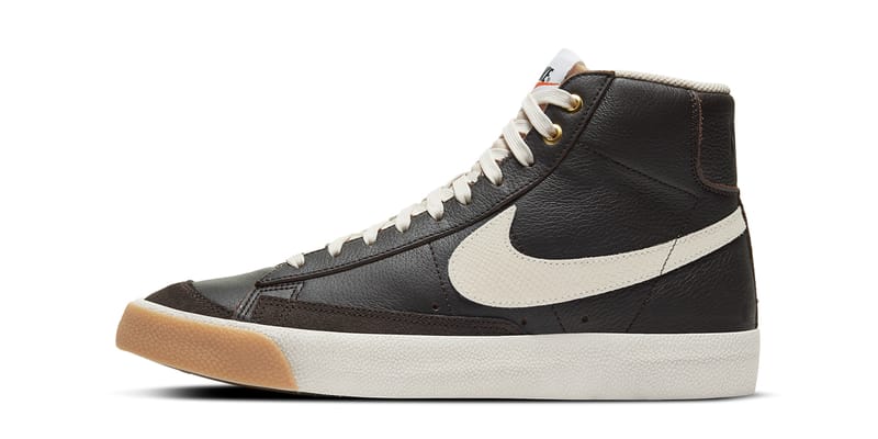 nike blazer mid black leather