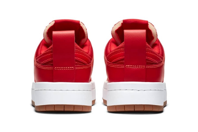 Nike Dunk Low Disrupt "University Red" Women's Exclusive Sneaker Swoosh 1980s Basketball Shoe Trainer Footwear Drop Date Release Information Closer Look 