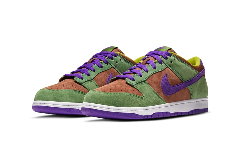 green and purple dunks