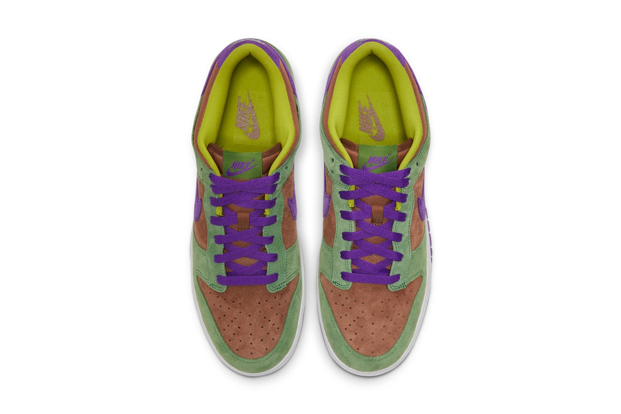 nike sportswear co jp dunk low veneer ugly duckling autumn green deep purple brown DA1469 200 official release date info photos price store list buying guide