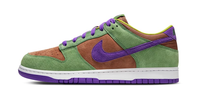 green purple and brown dunks