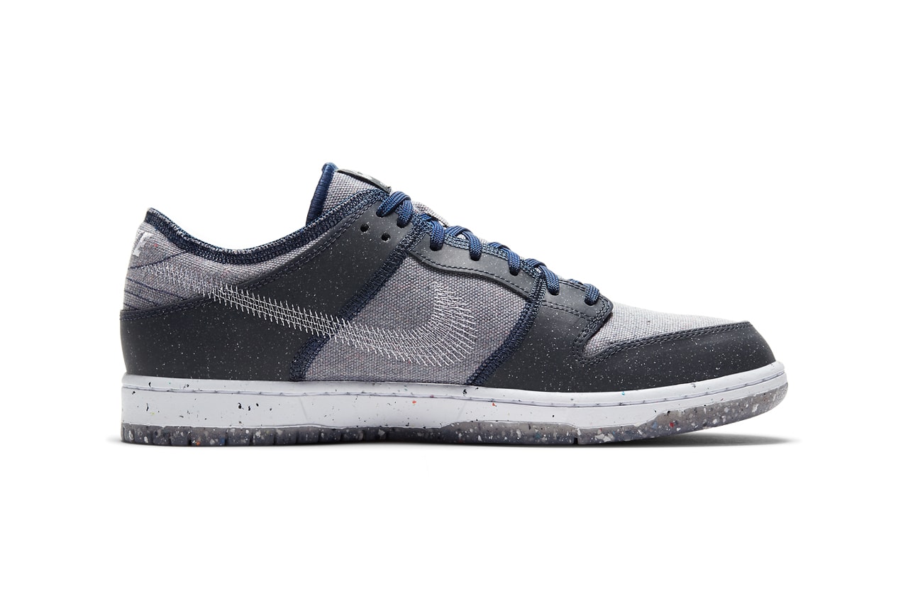 nike sb skateboarding dunk low pro crater dark gray navy blue white CT2224 001 official release date info photos price store list buying guide