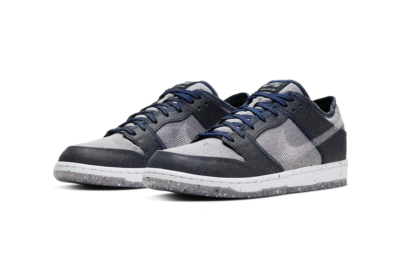 nike sb skateboarding dunk low pro crater dark gray navy blue white CT2224 001 official release date info photos price store list buying guide