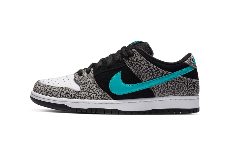 nike sb skateboarding dunk low elephant atmos air max 1 black elephant jade blue gray white bq6817 009 official release date info photos price store list buying guide