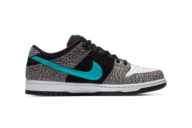 nike sb skateboarding dunk low elephant atmos air max 1 black elephant jade blue gray white bq6817 009 official release date info photos price store list buying guide