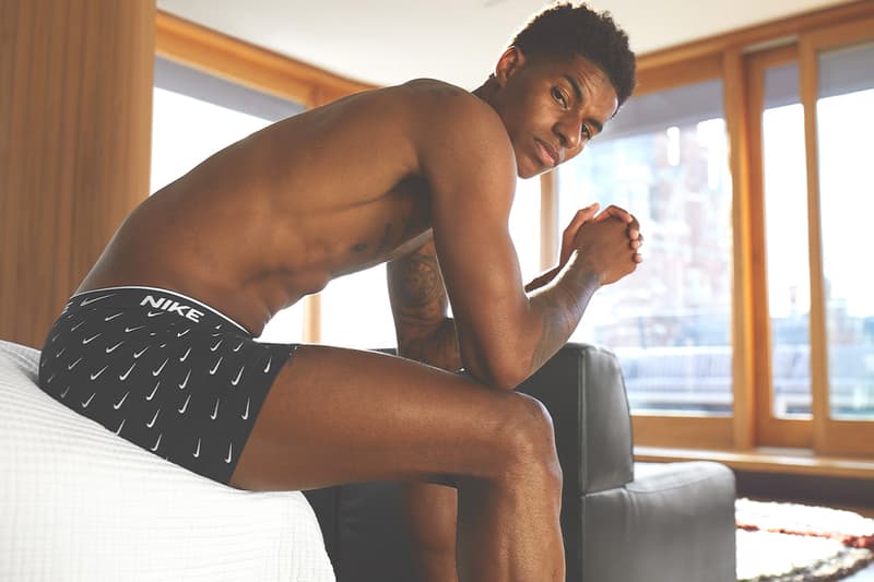 Marcus Rashford nike underwear campaign release information nike where to buy how to cop
