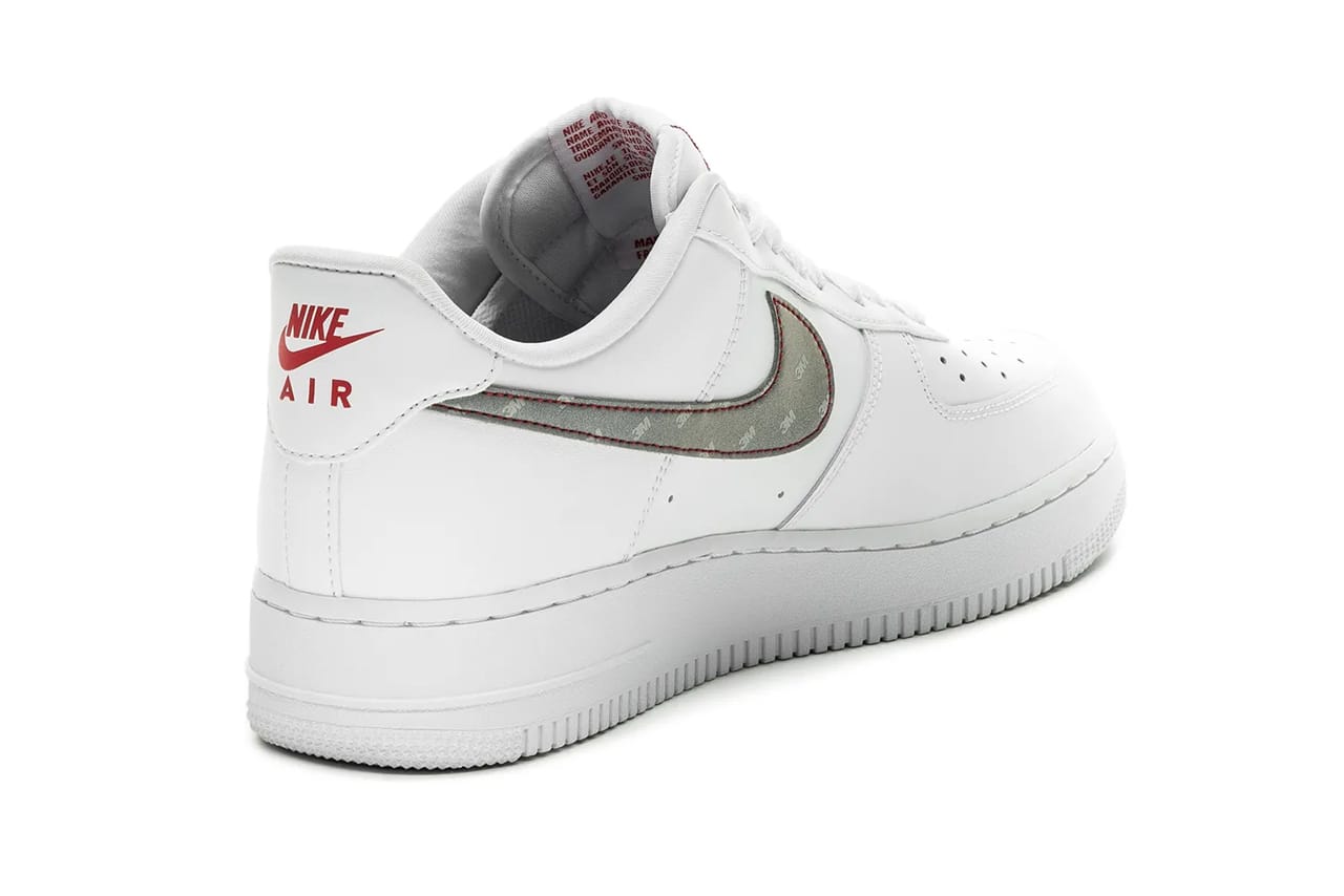 white reflective air force 1