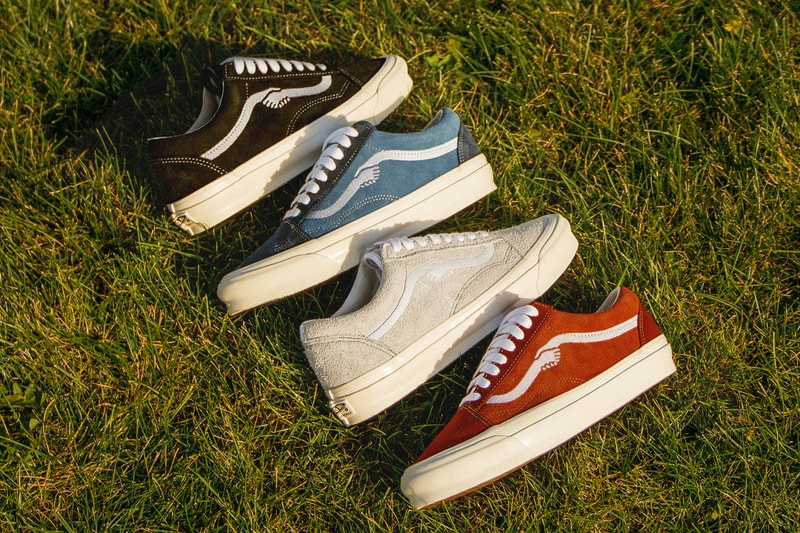 Notre x Vault by Vans OG Old Skool LX Collaboration Sneaker Release Information Capsule Collection Drop Date Hand Shake Jazz Stripe Colorways Colors Off White Black Blue Red Skateboarding Hoodie T-Shirt