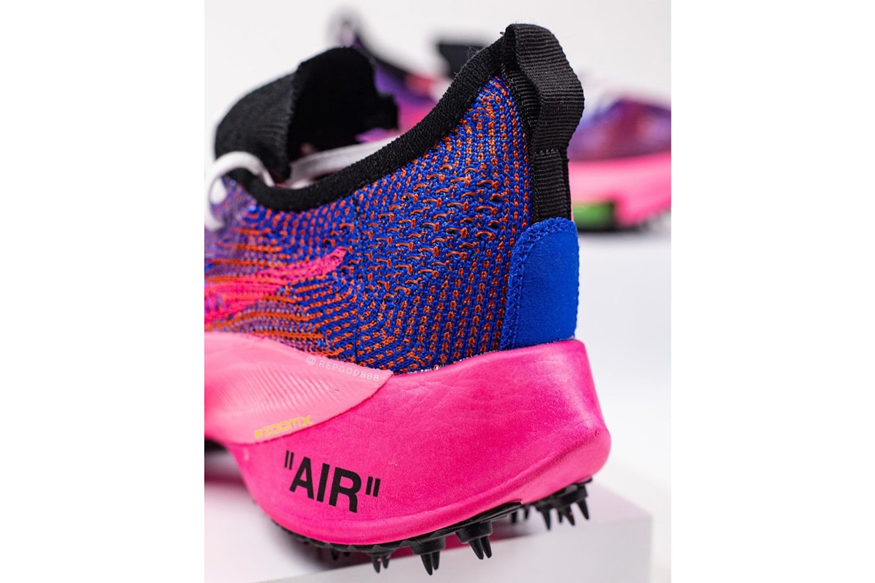 off white virgil abloh nike sportswear air zoom tempo next percent pink blue official release date info photos price store list buying guide