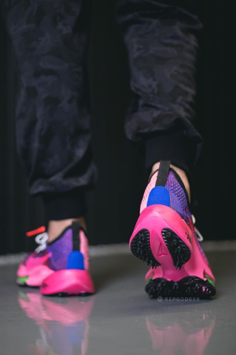 off white virgil abloh nike sportswear air zoom tempo next percent pink blue official release date info photos price store list buying guide