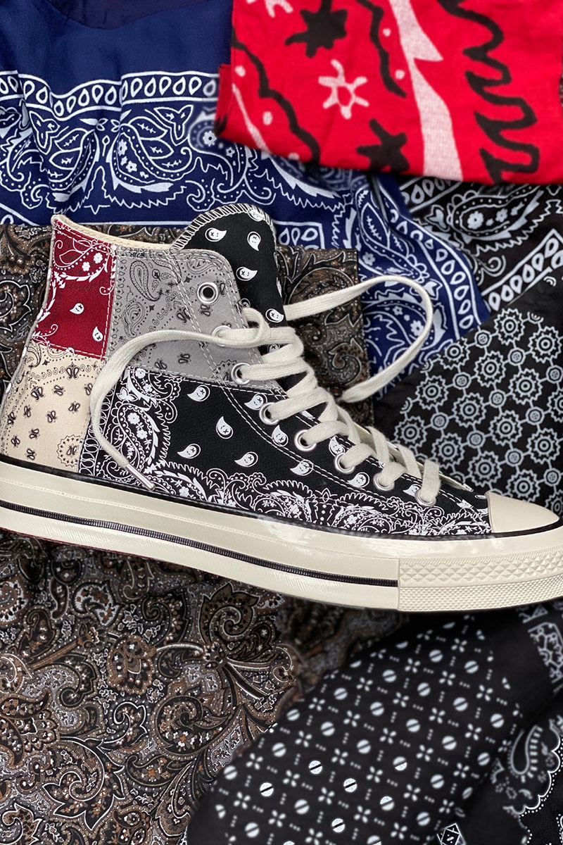 offspring converse patchwork paisley pastel color block red grey beige black blue green pink buy cop purchase release information