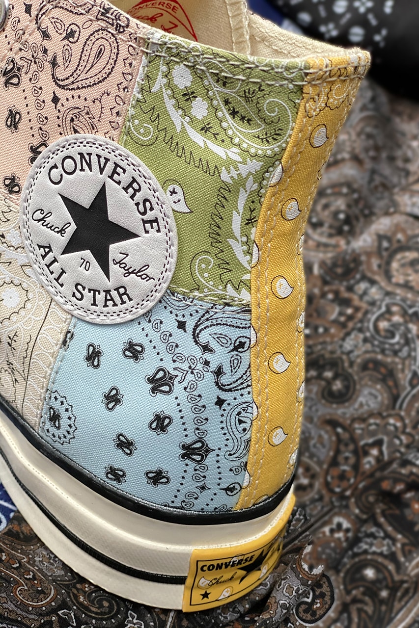 offspring converse patchwork paisley pastel color block red grey beige black blue green pink buy cop purchase release information