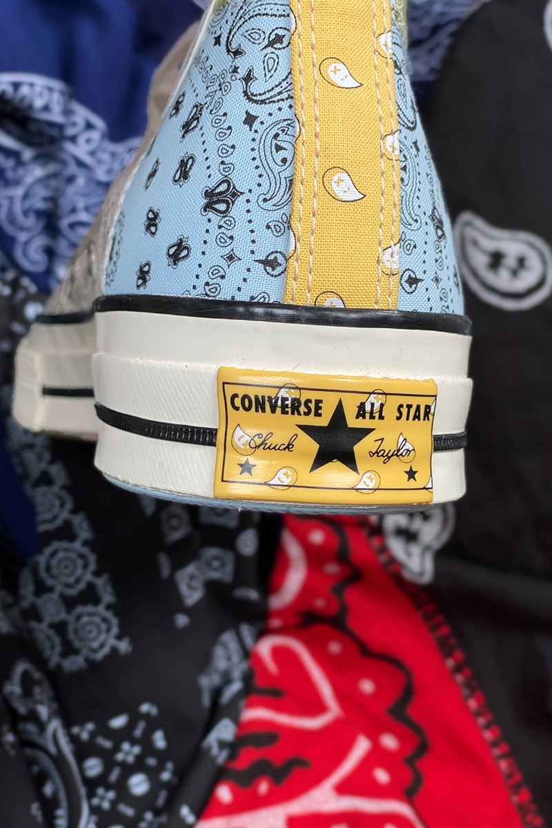 offspring converse patchwork paisley pastel color block red grey beige black blue green pink buy cop purchase release information