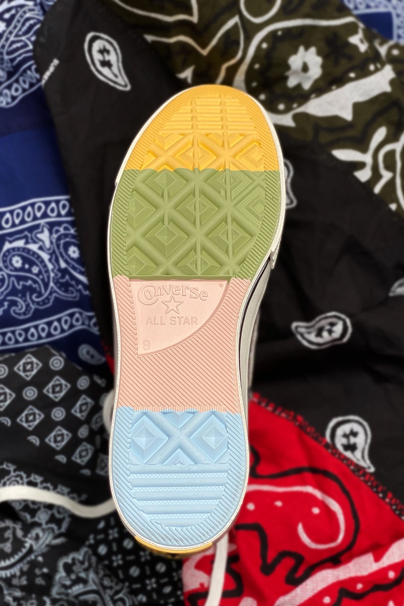 offspring converse patchwork paisley pastel color block red grey beige black blue green pink buy cop purchase release information