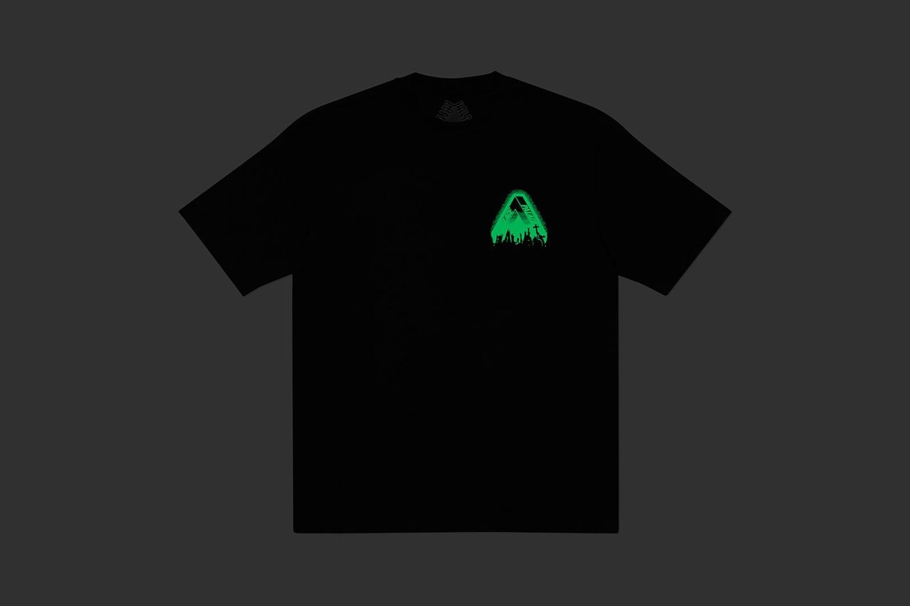 Palace "Tri-Cult" Glow-In-The-Dark Halloween T-Shirt skateboards black release date info buy store price