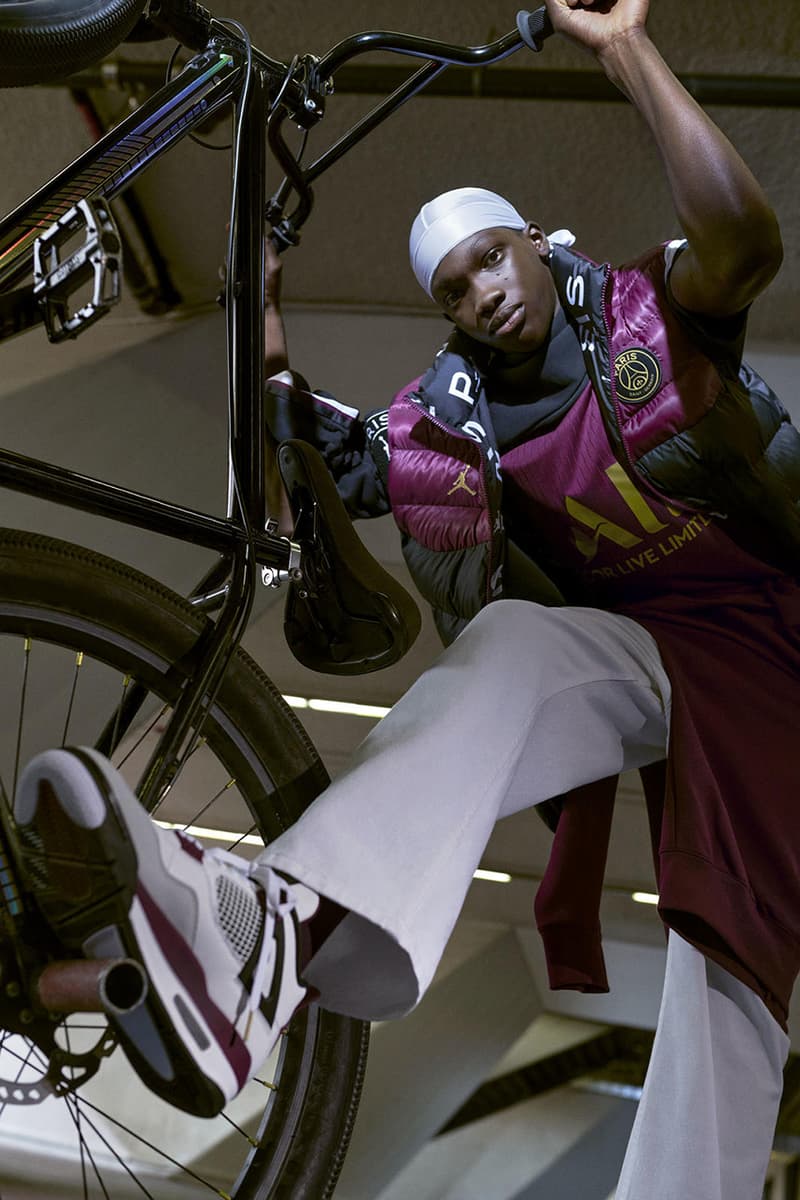 Paris Saint-Germain x Jordan Brand air 4 zoom 92 renegade third kit bordeaux release information apparel buy cop purchase mbappe