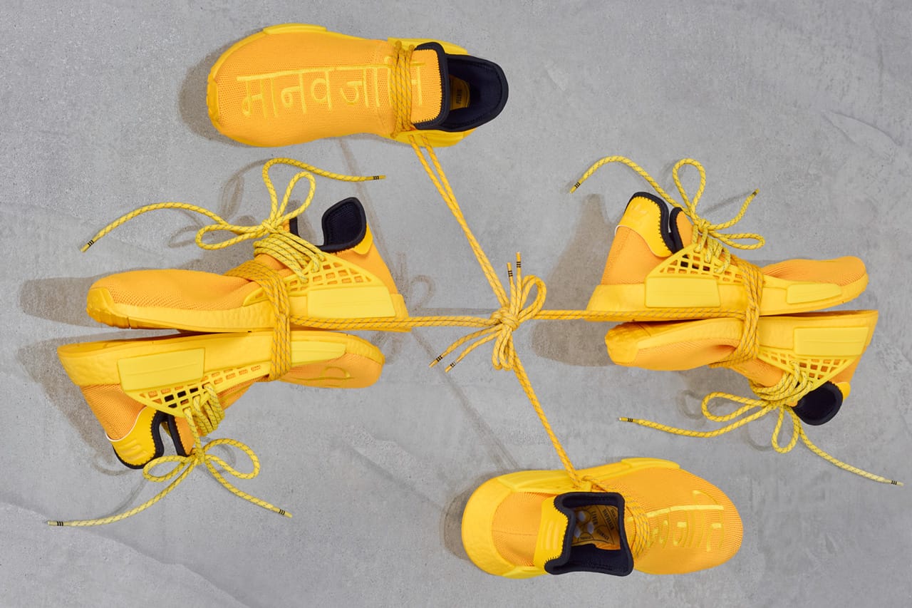 adidas human race yellow