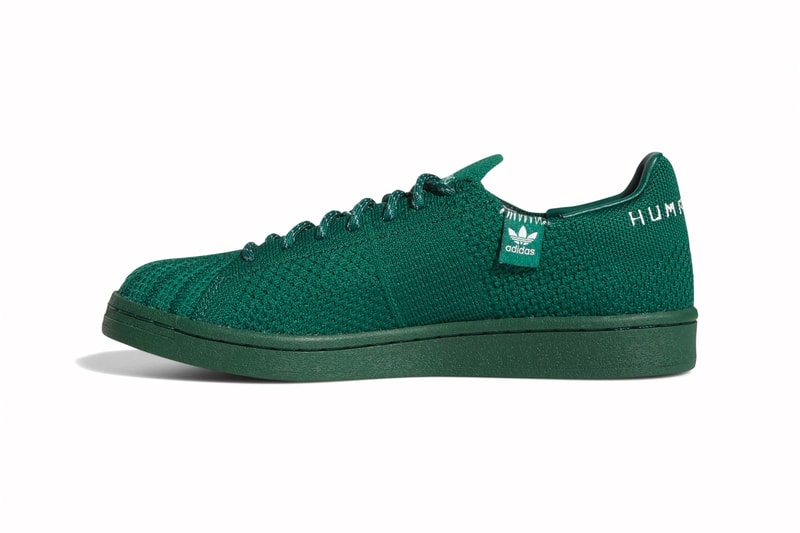 Pharrell Williams adidas Superstar Primeknit Auburn dark green menswear streetwear fall winter 2020 collection fw20 shoes sneakers footwear kicks trainers runners