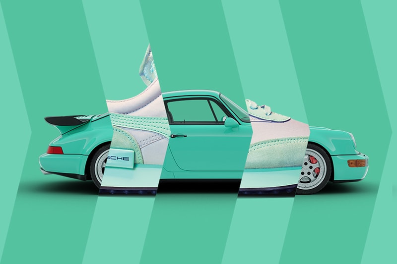 sneaker collab limited-edition collection eight different pairs 8 eras of car signature sports car 911 Turbo Germany Enja Egger Future Rider Speedcat race-inspired style 70s era Air-Cooled Water-Cooled 911 pairs