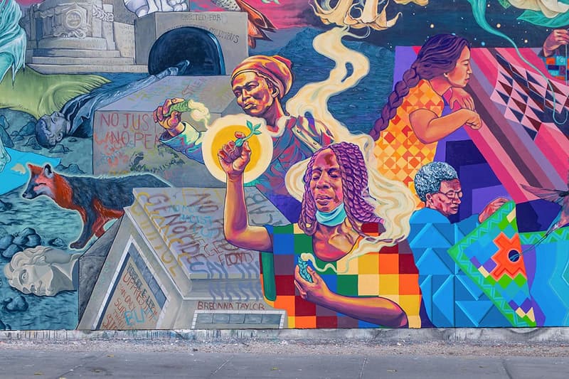 raul ayala groundswell students houston bowery wall mural