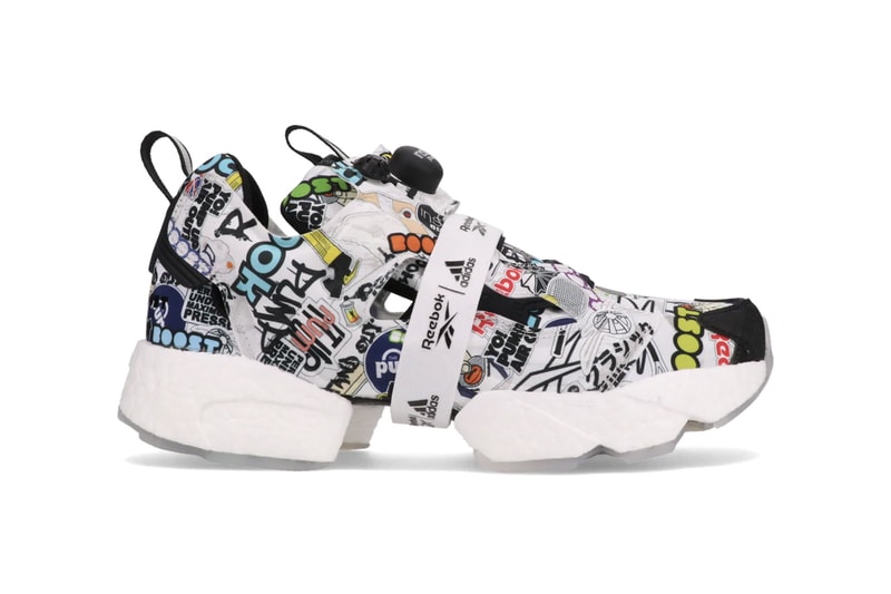 Reebok Instapump Fury BOOST "Sticker City" Stickerbombed Colorway Release Information Closer Look Footwear Sneaker Drop Date Black White True Gray 