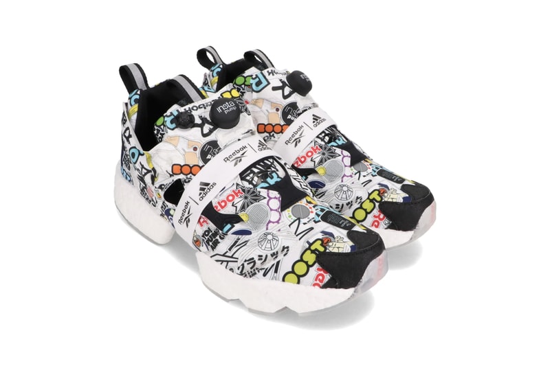 Reebok Instapump Fury BOOST "Sticker City" Stickerbombed Colorway Release Information Closer Look Footwear Sneaker Drop Date Black White True Gray 