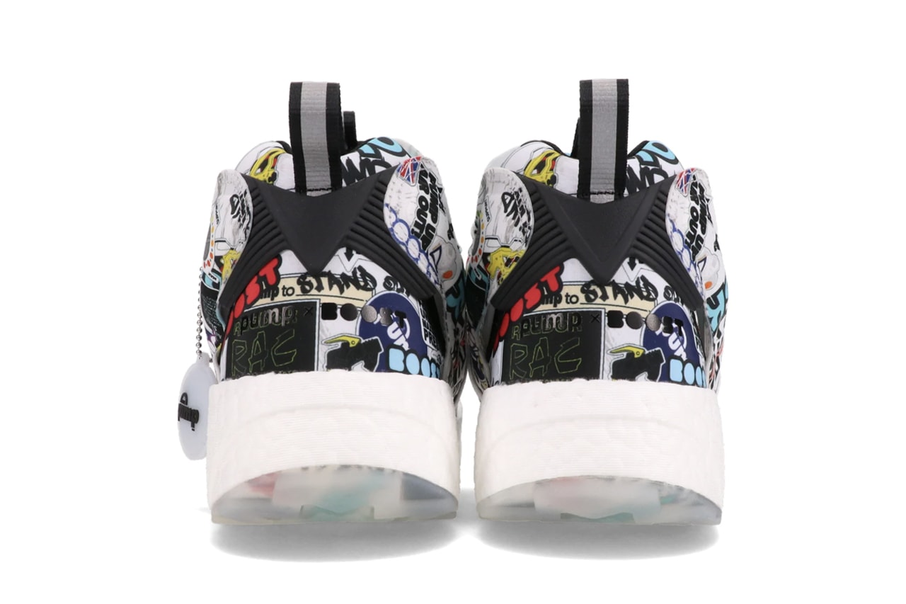 Reebok Instapump Fury BOOST "Sticker City" Stickerbombed Colorway Release Information Closer Look Footwear Sneaker Drop Date Black White True Gray 