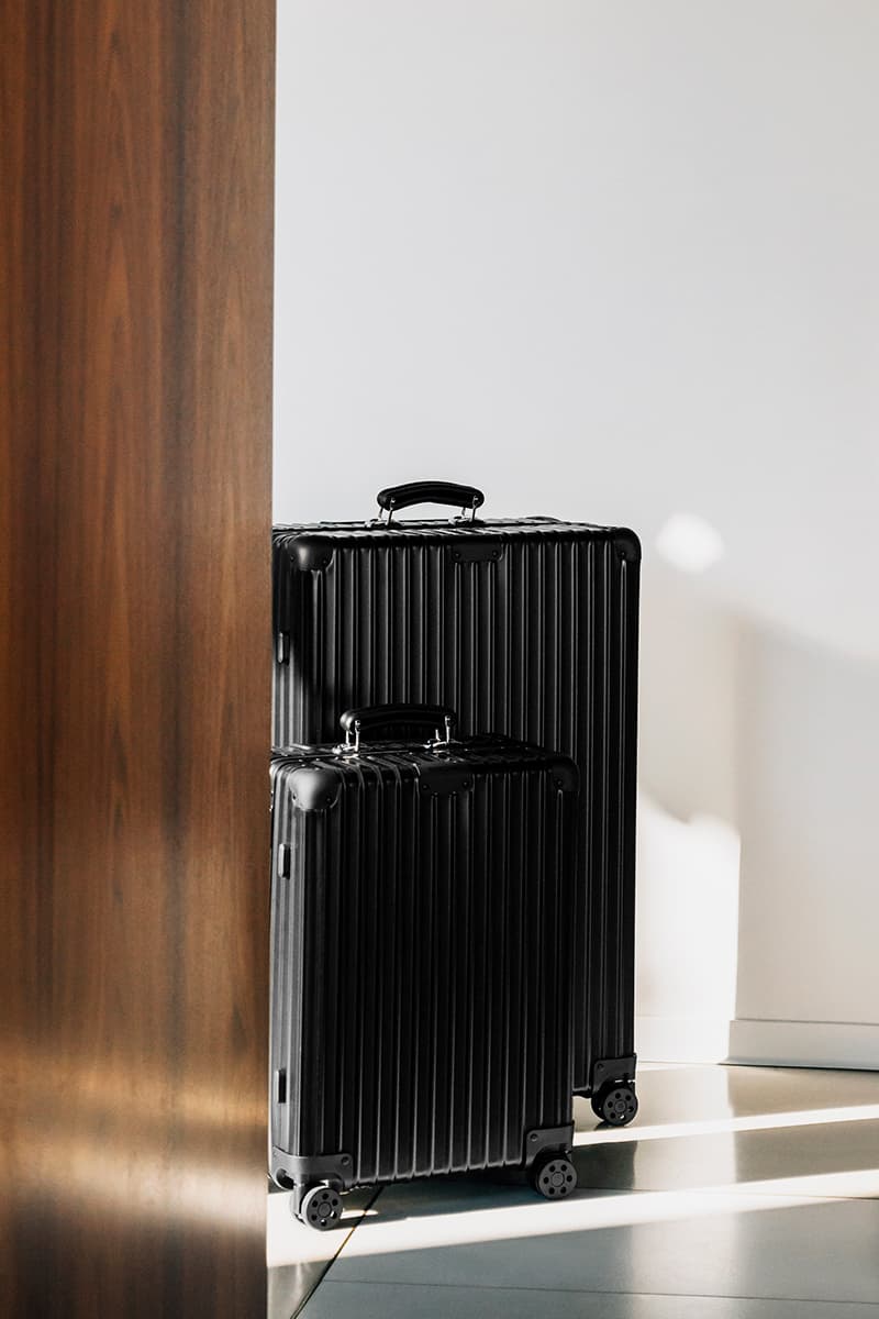 RIMOWA Classic Matte Black luggage collection fall winter 2020 fw20 wheels handles tags unique info