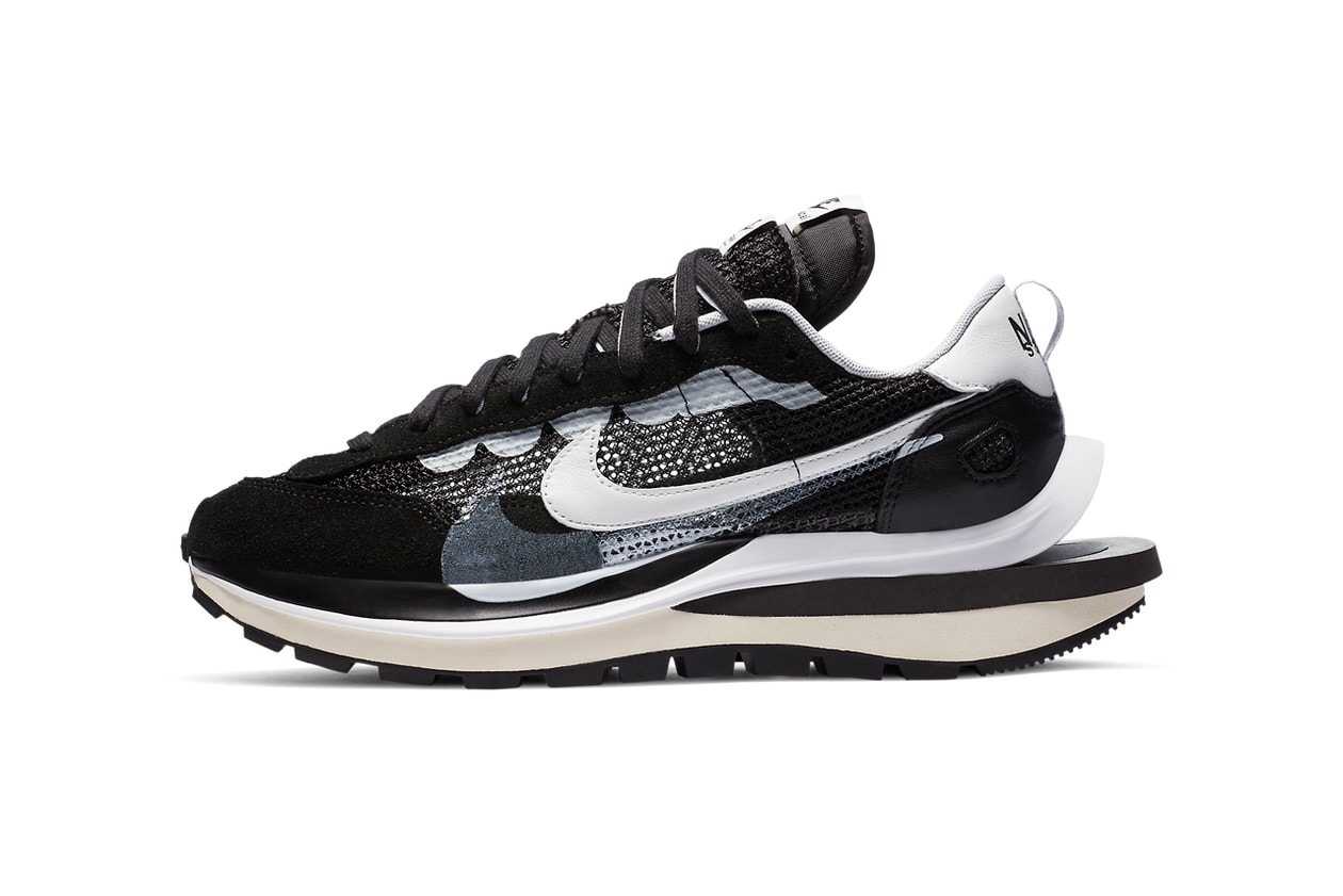 sacai nike sportswear vaporwaffle black white red blue chitose abe cv1363 001 100 pegasus 83 zoomx vaporfly next percent official release date info photos price store list buying guide